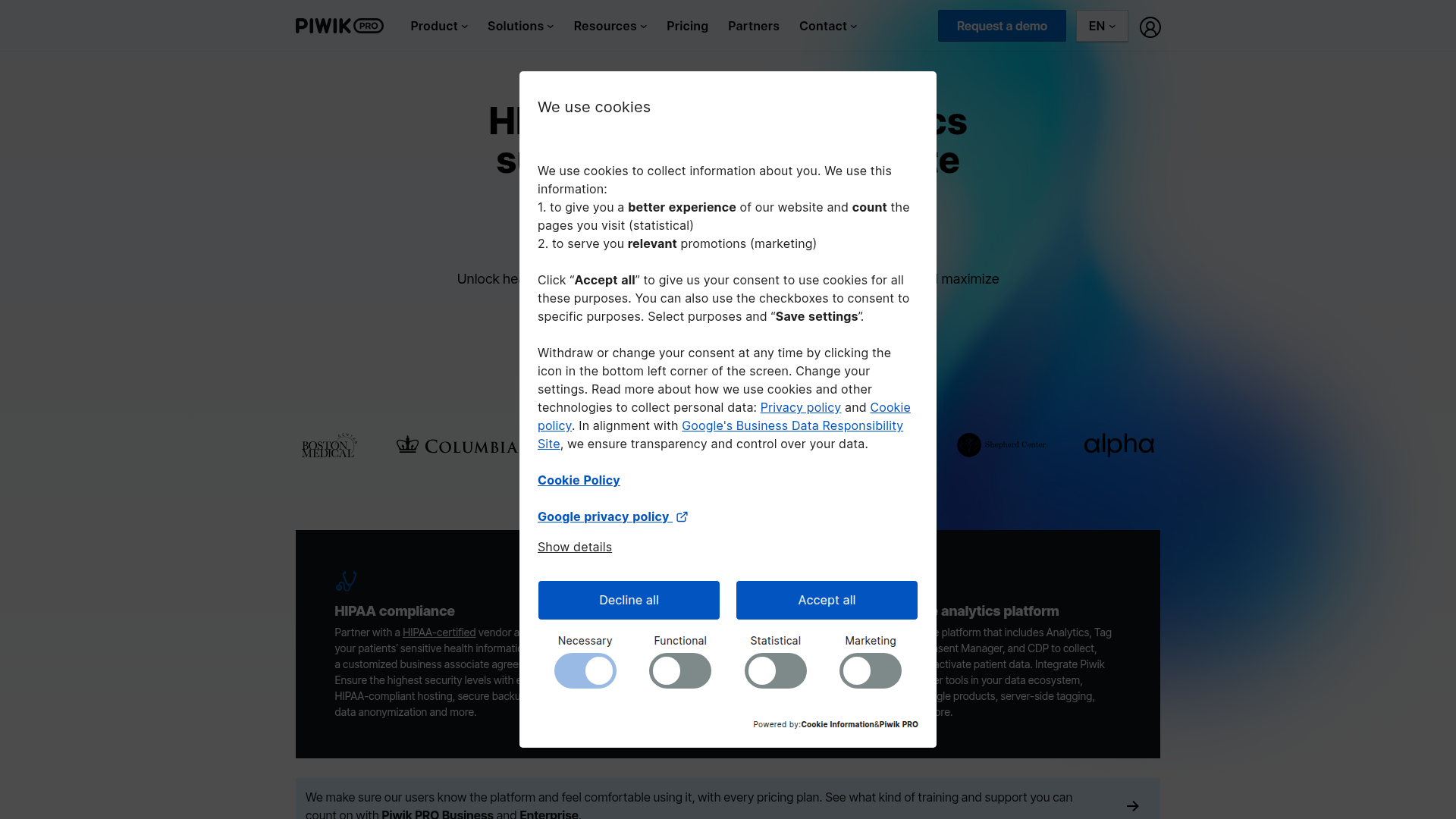 jvppeteer screenshot showing a cookie banner still visible on the page